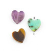 Cherry Tree Beads Gemstone 6mm Flat Heart Beads - 15 inch strand 