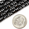 Cherry Tree Beads Black Tourmaline 4mm Faceted Cube Beads - 15 inch strand 