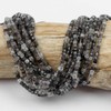 Cherry Tree Beads Black Rutilated Quartz 3mm Faceted Cube Beads - 15 inch strand 