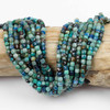 Cherry Tree Beads Chrysocolla 4mm Faceted Cube Beads - 15 inch strand 