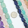 Cherry Tree Beads Gemstone Faceted Rectangular Slab Beads - 8 inch strand 