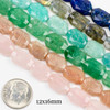 Cherry Tree Beads Gemstone Faceted Rectangular Slab Beads showing the unique color and pattern of each gemstone.