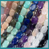 Cherry Tree Beads Gemstone Faceted Rectangular Slab Beads - 8 inch strand 