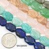 Cherry Tree Beads Gemstone Faceted Rectangular Slab Beads - 8 inch strand 
