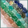 Cherry Tree Beads Gemstone Faceted Rectangular Slab Beads - 8 inch strand 