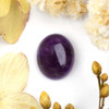 Cherry Tree Beads Amethyst 10x12mm Oval Cabochon - 1 per bag 