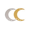 Cherry Tree Beads 304 Stainless Steel 22x28mm Crescent Moon Component- 2 per bag 