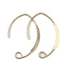 Cherry Tree Beads 14k Gold Filled 17x252mm V-Style Ear Wire with Flat Side - 2 pieces/1 pair 
