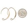 Cherry Tree Beads 14k Gold Filled 17x252mm V-Style Ear Wire with Flat Side - 2 pieces/1 pair 