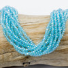 Cherry Tree Beads Crystal Beads - approx. 2x2.5mm Aqua Blue Faceted Rondelles with AB finish, 15 inch strand 