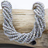 Cherry Tree Beads Crystal Beads - approx. 2.5x3mm Opaque Light Ash Gray Faceted Rondelles with AB finish, 15 inch strand  Cherry Tree Beads Crystal Beads - approx. 2.5x3mm Opaque Light Ash Gray Faceted Rondelles with AB finish, 15 inch strand
