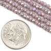 Cherry Tree Beads Crystal Beads - approx. 2x2.5mm Opaque Lavender Purple Faceted Rondelles with AB finish, 15 inch strand  Cherry Tree Beads Crystal Beads - approx. 2x2.5mm Opaque Lavender Purple Faceted Rondelles with AB finish, 15 inch strand