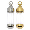 Cherry Tree Beads 304 Stainless Steel 10x41mm Clear Vial Pendant - 1 per bag  Cherry Tree Beads 304 Stainless Steel 10x41mm Clear Vial Pendant - 1 per bag