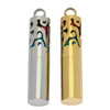Cherry Tree Beads 304 Stainless Steel 10x46mm Aromatherapy Bottle - Swirl Design - Tube #02 - 1 per bag  Cherry Tree Beads 304 Stainless Steel 10x46mm Aromatherapy Bottle - Swirl Design - Tube #02 - 1 per bag