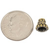 Cherry Tree Beads Brass 6x7mm Dotted Cone Beads - 12 per bag  Cherry Tree Beads Brass 6x7mm Dotted Cone Beads - 12 per bag