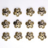 Cherry Tree Beads Brass 3.5x11mm Blooming Flower Bead Caps - 12 per bag  Cherry Tree Beads Brass 3.5x11mm Blooming Flower Bead Caps - 12 per bag