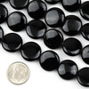 Cherry Tree Beads Special Gems - Onyx 16mm Coin Beads - 16 inch strand 