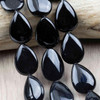 Cherry Tree Beads Special Gems - Onyx 18x25mm Teardrop Beads - 16 inch strand 