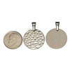 Cherry Tree Beads 304 Stainless Steel 20mm Hammered Coin Pendant with Bail - 2 per bag  Cherry Tree Beads 304 Stainless Steel 20mm Hammered Coin Pendant with Bail - 2 per bag
