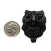 Cherry Tree Beads Black Obsidian 26x36mm Front To Back Top Drilled Owl Pendant - 1 per bag  Cherry Tree Beads Black Obsidian 26x36mm Front To Back Top Drilled Owl Pendant - 1 per bag