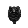 Cherry Tree Beads Black Obsidian 26x36mm Front To Back Top Drilled Owl Pendant - 1 per bag  Cherry Tree Beads Black Obsidian 26x36mm Front To Back Top Drilled Owl Pendant - 1 per bag