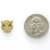 Cherry Tree Beads Brass 11x12mm Leopard Head Bead with Clear Cubic Zirconia Crystals - 1 per bag 