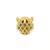 Cherry Tree Beads Brass 11x12mm Leopard Head Bead with Clear Cubic Zirconia Crystals - 1 per bag 