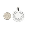 Cherry Tree Beads 304 Stainless Steel 30mm Moon Phase Coin Pendant - 2 per bag 