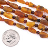 Cherry Tree Beads Matte Amber approx. 7-13mm Nugget Beads - 15 inch strand 