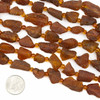 Cherry Tree Beads Matte Amber approx. 10-24mm Nugget Beads - 15 inch strand 