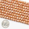 Cherry Tree Beads Crystal Beads - approx. 5x6mm Opaque Harvest Peach Faceted Rondelles, 15 inch strand 