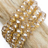 Cherry Tree Beads Crystal Beads - approx. 6x8mm Champagne Faceted Rondelles, 15 inch strand 