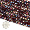 Cherry Tree Beads Crystal Beads - approx. 6x8mm Hot Pink Golden Copper-Kissed Dark Ruby Red Faceted Rondelles, 15 inch strand 