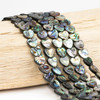 Cherry Tree Beads Abalone Paua Shell 10mm Heart Beads - 8 inch strand 