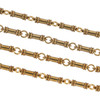 Cherry Tree Beads Ornate Brass 3x8mm Tube Chain with Links - 1 meter  Cherry Tree Beads Ornate Brass 3x8mm Tube Chain with Links - 1 meter