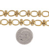 Cherry Tree Beads Brass Chain with 6.5mmx8.5mm Oval Links and Barbell - 1 meter  Cherry Tree Beads Brass Chain with 6.5mmx8.5mm Oval Links and Barbell - 1 meter