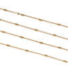 Cherry Tree Beads Brass Satellite Chain with 1mm Links and 1x2.5mm Bars - 2 meter  Cherry Tree Beads Brass Satellite Chain with 1mm Links and 1x2.5mm Bars - 2 meter