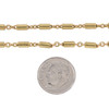 Cherry Tree Beads Brass Chain with 3x6mm Tube and Links - 2 meter  Cherry Tree Beads Brass Chain with 3x6mm Tube and Links - 2 meter