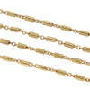 Cherry Tree Beads Brass Chain with 3x6mm Tube and Links - 2 meter  Cherry Tree Beads Brass Chain with 3x6mm Tube and Links - 2 meter