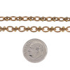 Cherry Tree Beads Brass Chain Oval Chain with 4x6mm Oval Links with Barbell- 1 meter  Cherry Tree Beads Brass Chain Oval Chain with 4x6mm Oval Links with Barbell- 1 meter