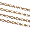 Cherry Tree Beads Brass Chain Oval Chain with 4x6mm Oval Links with Barbell- 1 meter  Cherry Tree Beads Brass Chain Oval Chain with 4x6mm Oval Links with Barbell- 1 meter