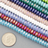 Glass Rainbow Rondelle beads for craft night.