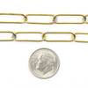 Brass 6x19mm Paperclip Chain - 1 meter