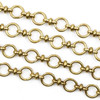 Brass 8.5mm Round Link Chain - 1 meter