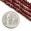 Cherry Tree Beads Crystal 2.5x3mm Opaque Dark Red Faceted Rondelle Beads - 15 inch strand 