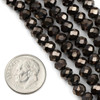 Cherry Tree Beads Crystal 4.5x6mm Opaque Dark Bronze Faceted Rondelle Beads - 15 inch strand 