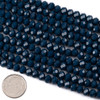 Cherry Tree Beads Crystal 4.5x6mm Opaque Blue Berry Faceted Rondelle Beads - 15 inch strand 