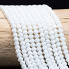 Cherry Tree Beads Crystal 5x6mm Opaque White Faceted Rondelle Beads - 16 inch strand 