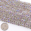 Cherry Tree Beads Crystal 5x6mm Smoke Faceted Rondelle Beads with AB finish - 15.5 inch strand 
