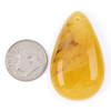 Cherry Tree Beads Amber approx. 21x29-23x29mm Top Front to Back Drilled Teardrop Pendant with a Flat Back - 1 per bag 